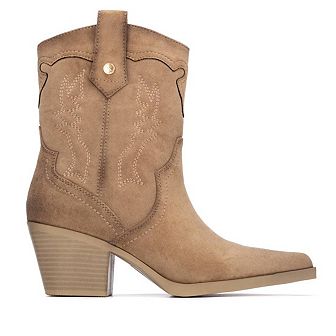 XTI Women's Suede Italian Western Booties 144721