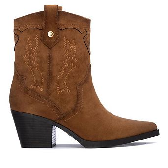 XTI Women's Suede Italian Western Booties 144721