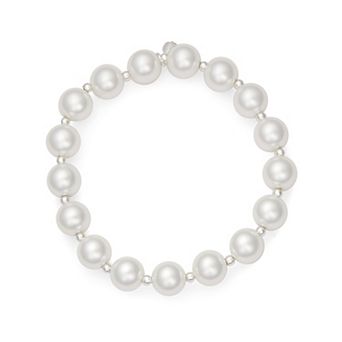 You're Invited Simulated Pearl Stretch Bracelet