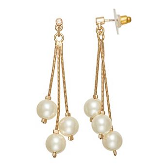 You're Invited Pearl Linear Drop Earrings