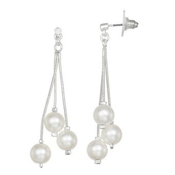 You're Invited Pearl Linear Drop Earrings