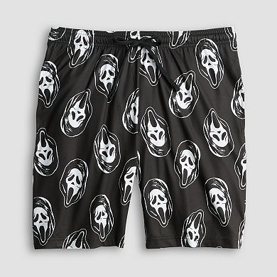 Men's Ghostface Allover Print Pajama Shorts