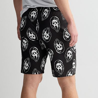 Men's Ghostface Allover Print Pajama Shorts