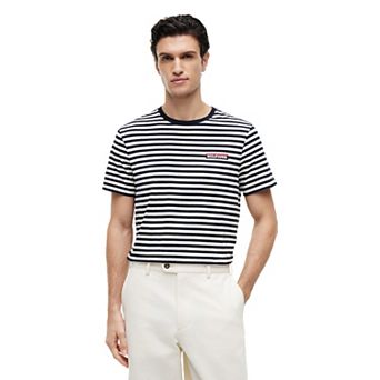 Men's Tommy Hilfiger Regular Fit Striped Americana Patch Embroidery T-Shirt