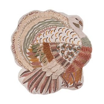 C&F Home Turkey Shaped Thanksgiving Decorative Throw Pillow