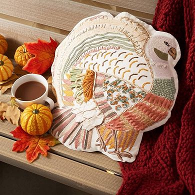 C&F Home Turkey Shaped Thanksgiving Decorative Throw Pillow