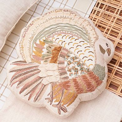 C&F Home Turkey Shaped Thanksgiving Decorative Throw Pillow