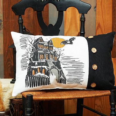 C&F Home Haunted House Halloween Decorative Throw Pillow
