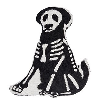 C&F Home Dog Skeleton Shaped Halloween Throw Pillow