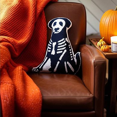 C&F Home Dog Skeleton Shaped Halloween Throw Pillow