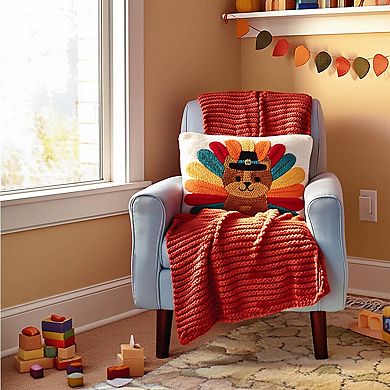 C&F Home Turkey Cat Thanksgiving Decorative Throw Pillow