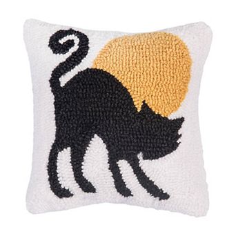 C&F Home Halloween Black Cat Moonlight Throw Pillow