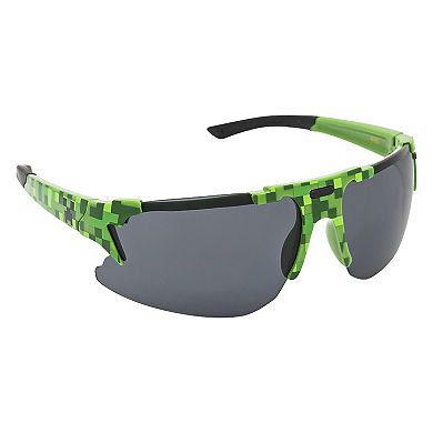 Kids Minecraft UV Protection Sunglasses & Soft Case with Impact-Resistant Lenses
