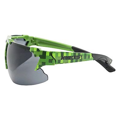 Kids Minecraft UV Protection Sunglasses & Soft Case with Impact-Resistant Lenses