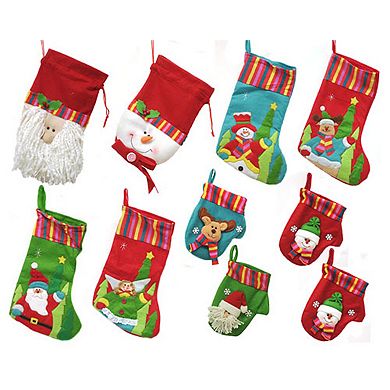 CMI 10-Piece Winter Wonderland Christmas Stocking & Novelty Gift Bag Set