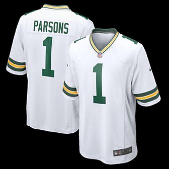 Men's Nike Micah Parsons White Green Bay Packers Game Player Jersey
