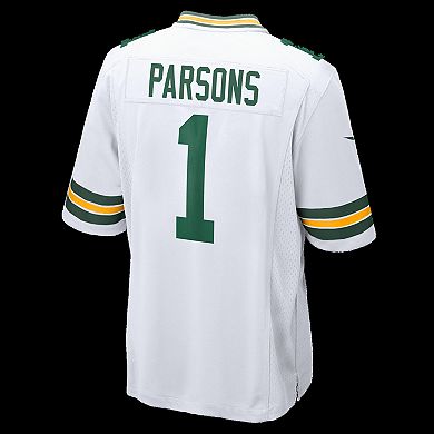 Men's Nike Micah Parsons White Green Bay Packers Game Player Jersey
