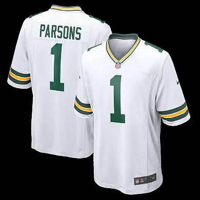 Men's Nike Micah Parsons White Green Bay Packers Game Player Jersey