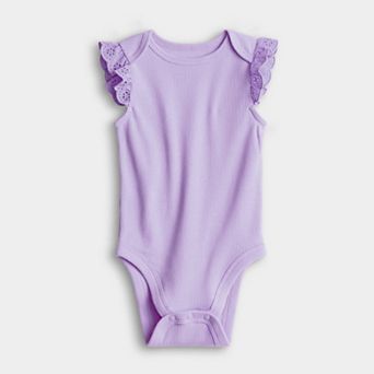 Baby Girl Jumping Beans® Eyelet Flutter Bodysuit