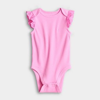 Baby Girl Jumping Beans® Eyelet Flutter Bodysuit