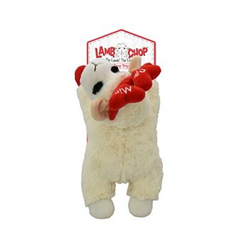 Multipet 10.5-Inch Valentine Lamb Chop Plush Dog Toy