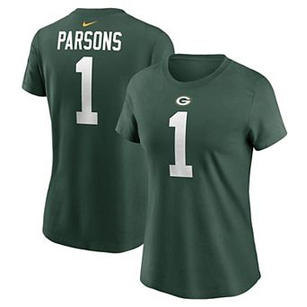 Women's Nike Micah Parsons Green Bay Packers Name & Number T-Shirt