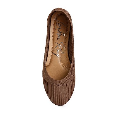 London Rag Ammie Women's Solid Slip-On Ballet Flats