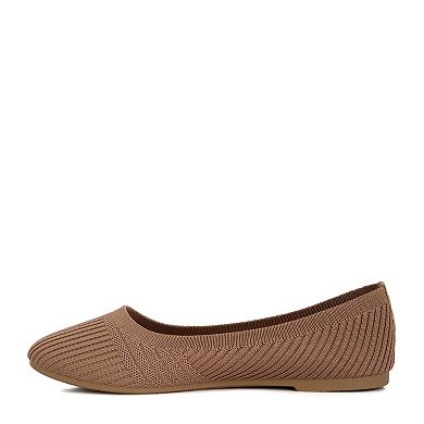 London Rag Ammie Women's Solid Slip-On Ballet Flats