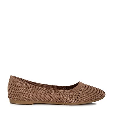 London Rag Ammie Women's Solid Slip-On Ballet Flats