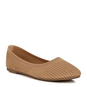 London Rag Ammie Women's Solid Slip-On Ballet Flats