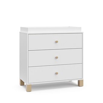 Storkcraft California 3-Drawer Chest Dresser With Topper