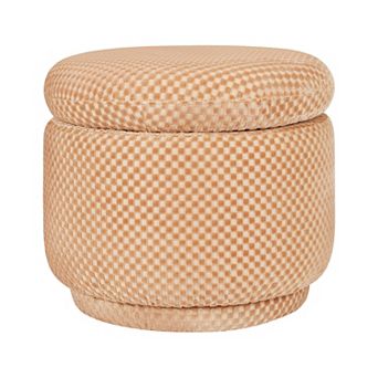 Babyletto Enoki Storage Ottoman with Velvet Checker Design
