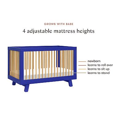 Babyletto Hudson 3-in-1 Convertible Crib with Toddler Bed Conversion Kit