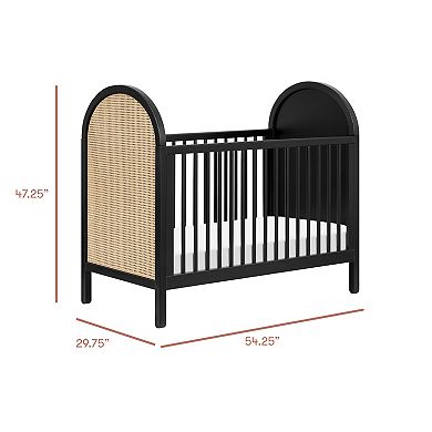 Babyletto Bondi Cane 3-in-1 Convertible Crib with Toddler Bed Conversion Kit