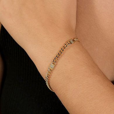 MC Collective Cubic Zirconia Mixed Link Bracelet