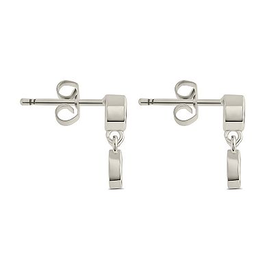 MC Collective Bezel Set Cubic Zirconia Alex Drop Stud Earrings