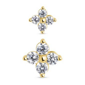 MC Collective Cubic Zirconia Star Stud Duo Earrings Set