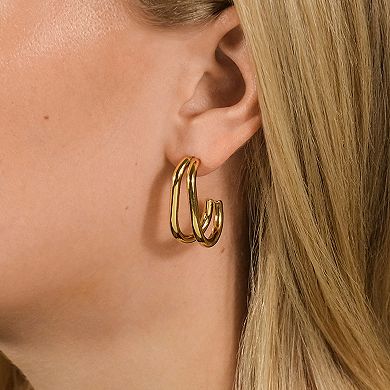 MC Collective Double Row Hoop Earrings
