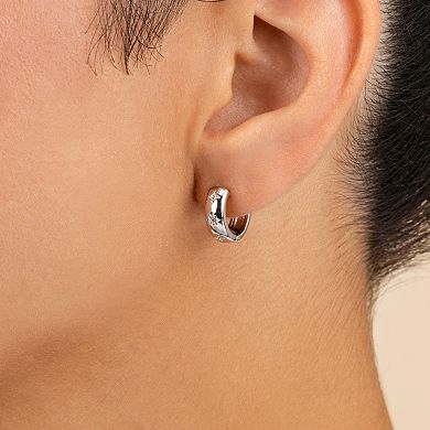 MC Collective Cubic Zirconia Burst Hoop Earrings