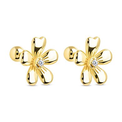 MC Collective Cubic Zirconia Micro Flower Stud Earrings