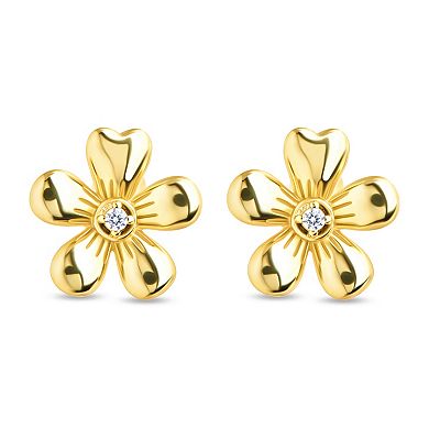 MC Collective Cubic Zirconia Micro Flower Stud Earrings
