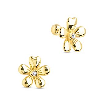 MC Collective Cubic Zirconia Micro Flower Stud Earrings