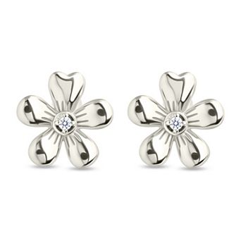 MC Collective Cubic Zirconia Micro Flower Stud Earrings