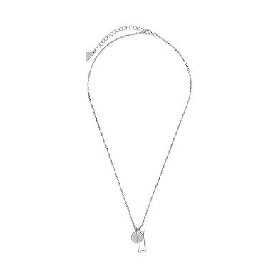 MC Collective Open Rectangle and Circle Pendant Necklace