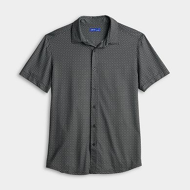 Men's Apt. 9® Short Sleeve Point Collar Button-Down Shirt