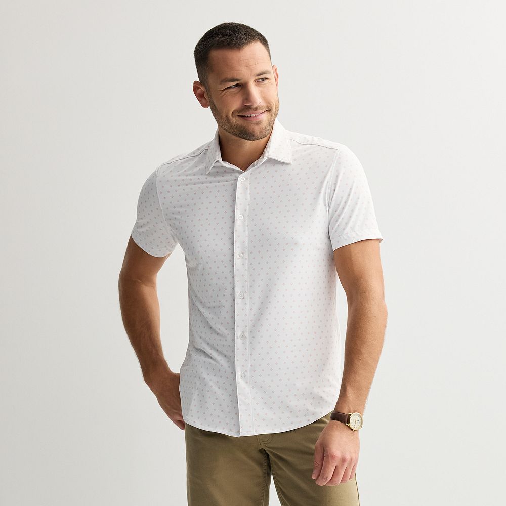 Men's Apt. 9® Short Sleeve Stretch Button-Down Shirt