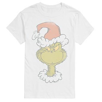 Big & Tall Dr. Seuss The Grinch Santa Grinch Portrait Graphic Tee