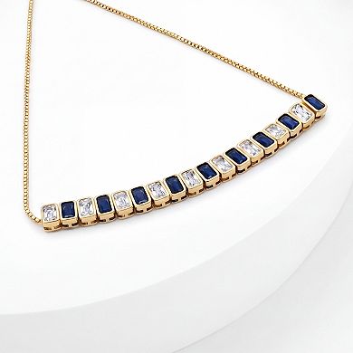 Brilliance Cubic Zirconia Baguette Cut Adjustable Bracelet