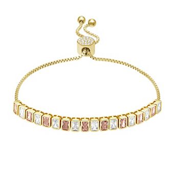 Brilliance Cubic Zirconia Baguette Cut Adjustable Bracelet