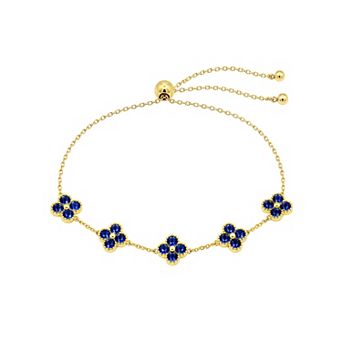 Brilliance Cubic Zirconia Clover Adjustable Bracelet